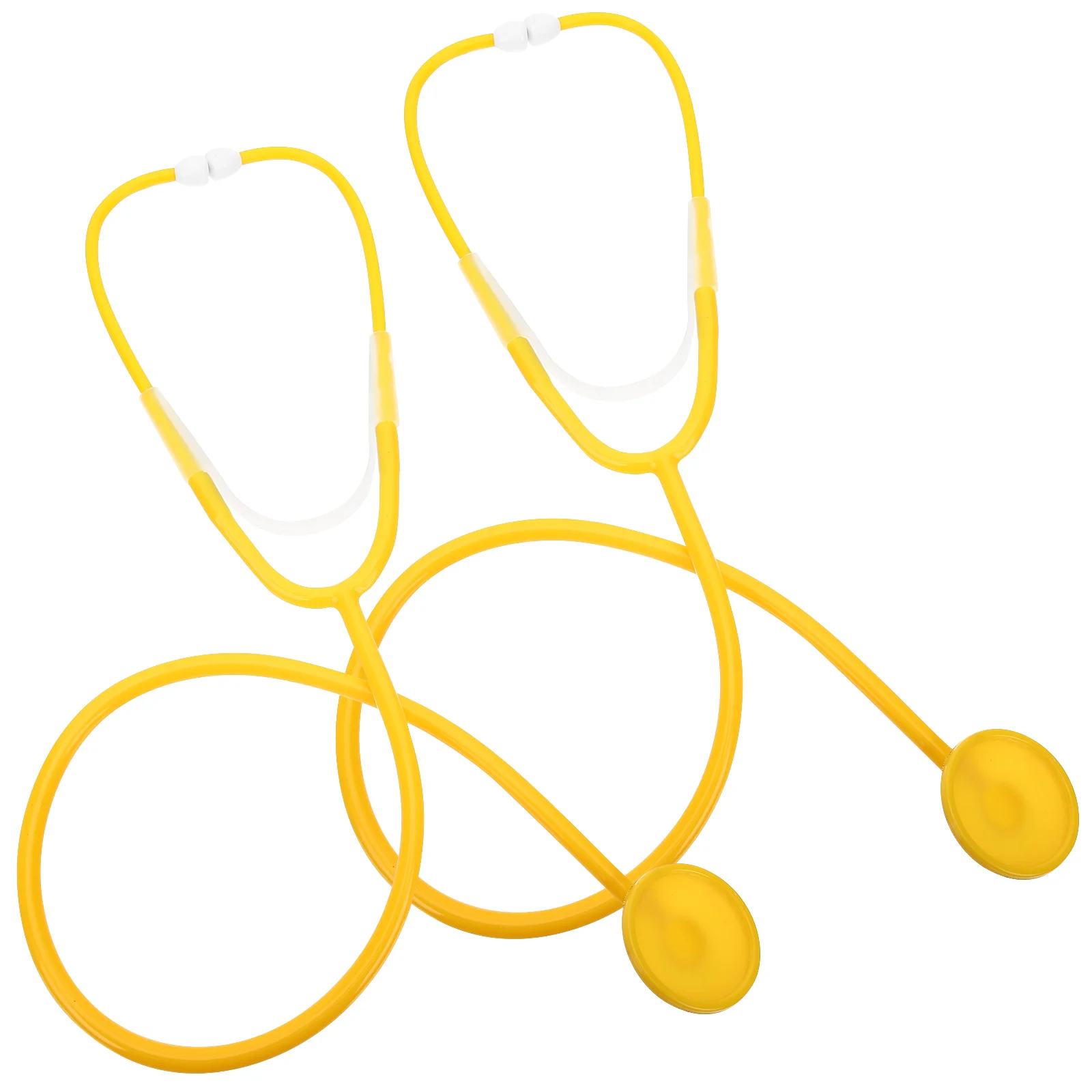 

2 Pcs Model Toy Stethoscope Baby Children Toys Metal Plastic Kids Stethoscopes Toddlers Babies