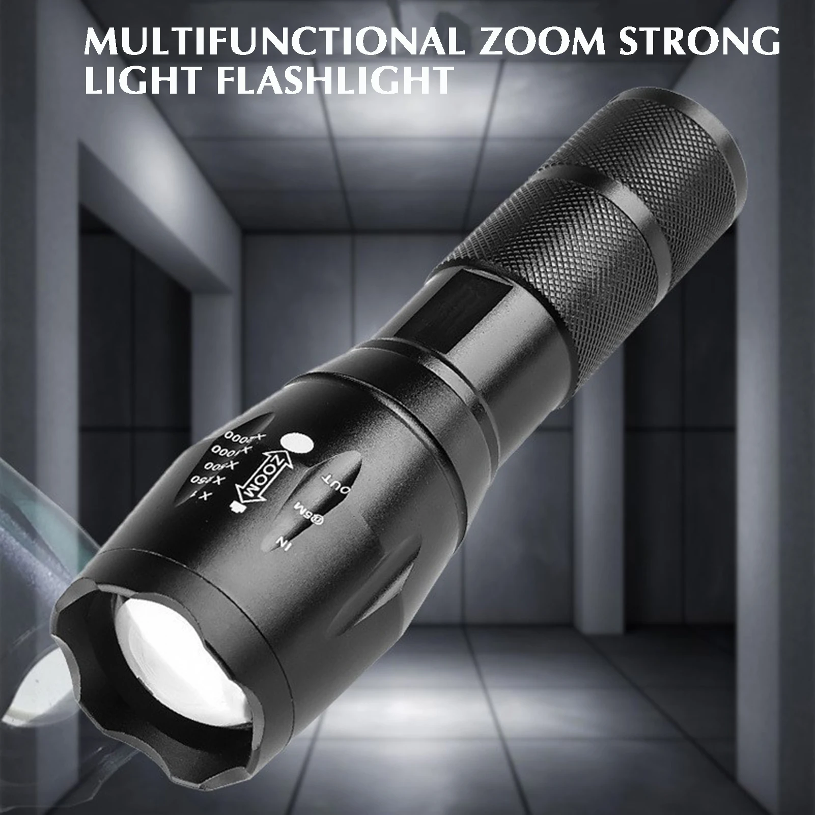

High Brightness Portable Flashlight Super Bright Non-slip Pocket-Sized Flashlight for Hiking Camping Emergency UT