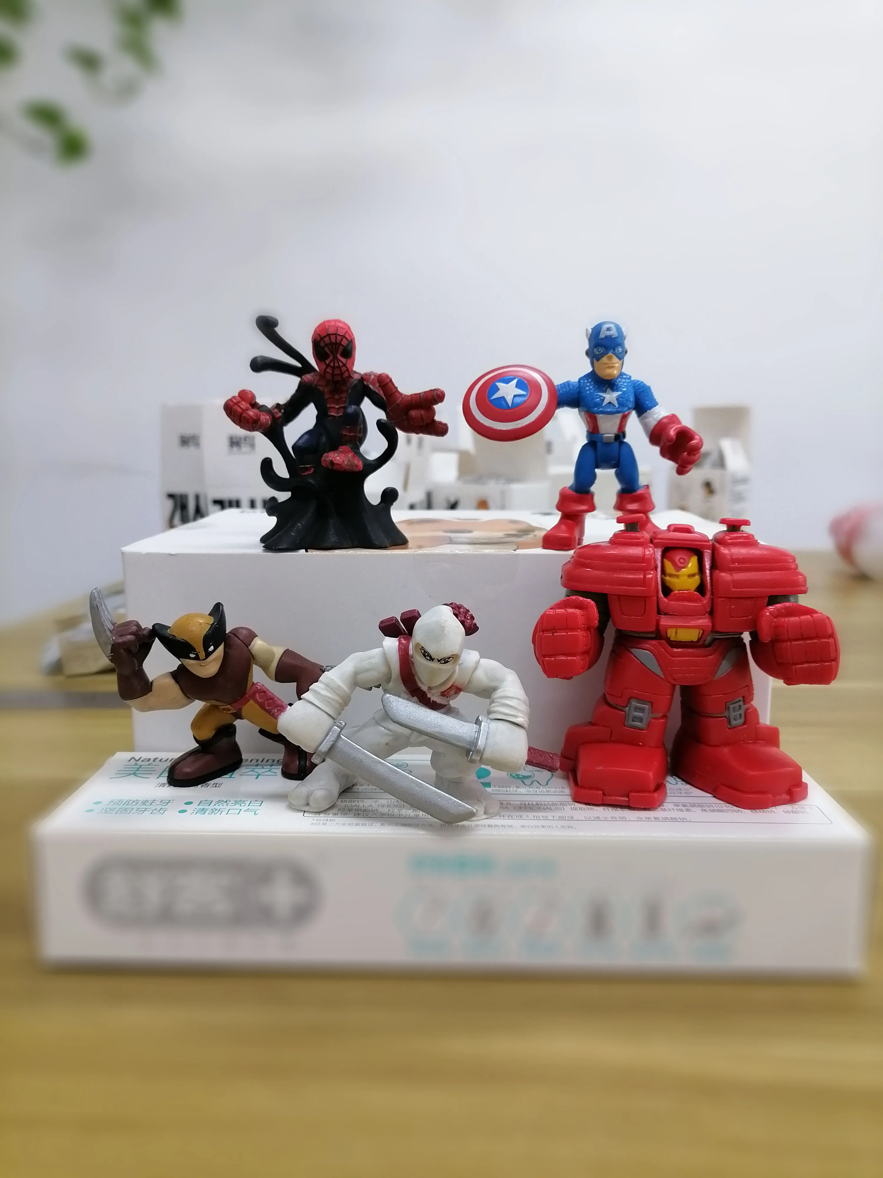 Collection Moon Knight Captain America Spiderman Iron-man X-men Wolverine Model Toy Children Gifts