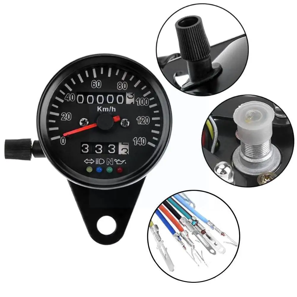 

Led Backlight 12 V Motorcycle Dual Odometer Speedometer Gauge Instruments Kit For Racer Motorcycle Accessories G0f6