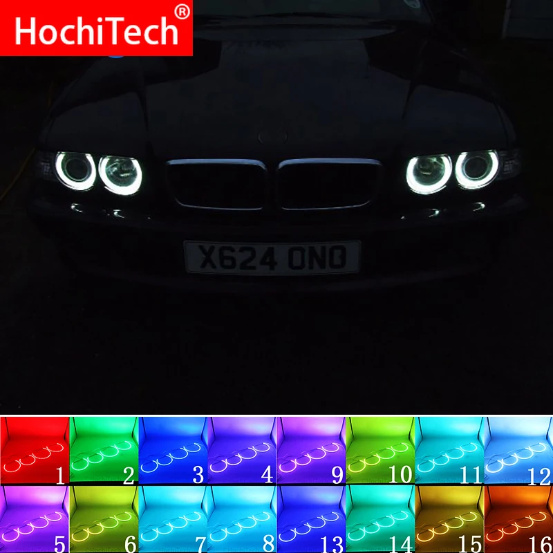 

Latest For BMW 7 Series E38 1994-2001 Accessories Headlight Multi-color RGB LED Angel Eyes Halo Ring Eye DRL RF Remote Control