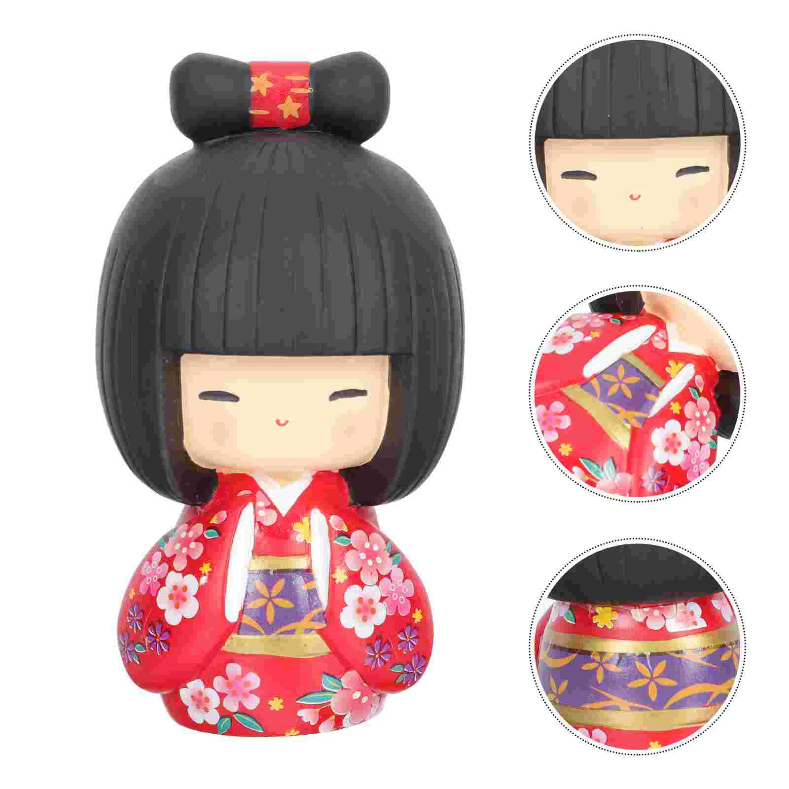 

Kimono Japanese Dolls Asian Geisha Figure Decorations Japanese Kimono Miniature Resin Japanese Ornament Girl