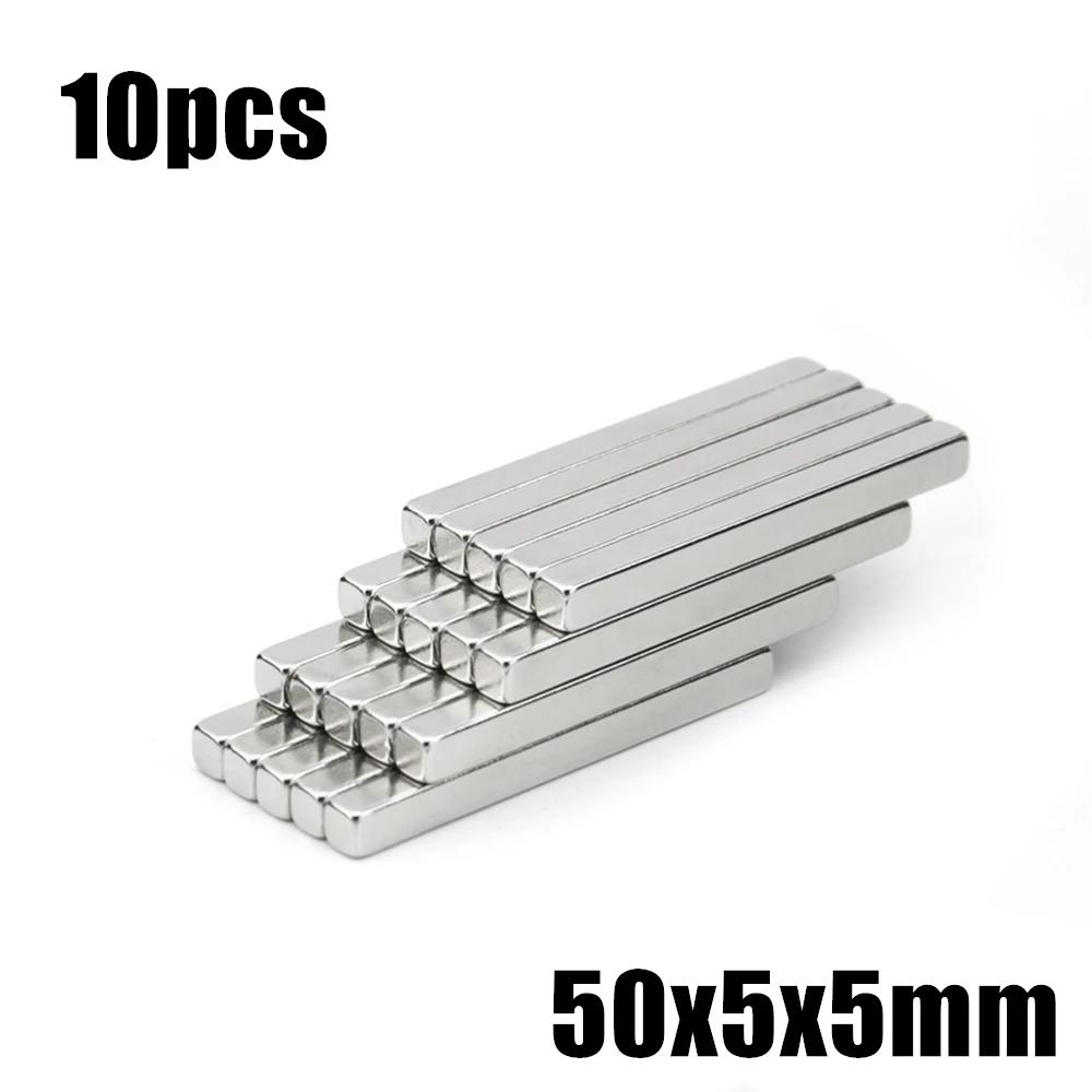 

Супермощный редкоземельный блок, неодимовый магнит NdFeB N35 50*5*5 мм, 10 шт., 50x5x5 мм