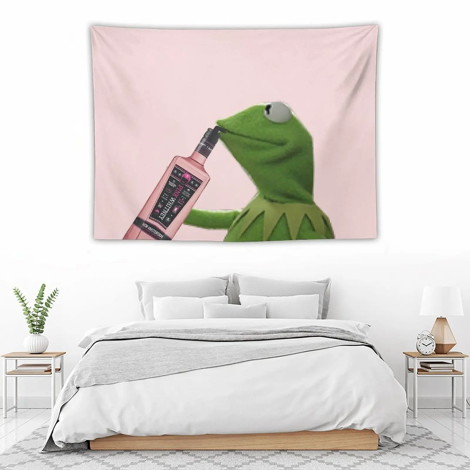 Кермит розовый белый гобелен кавайный декор комнаты для спальни декоративные