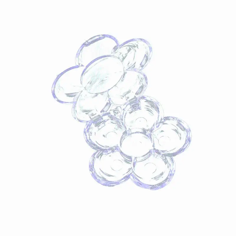 

6 Grids Plum Blossom Flower Shape Empty Eyeshadow for CASE Transparent Plastic D