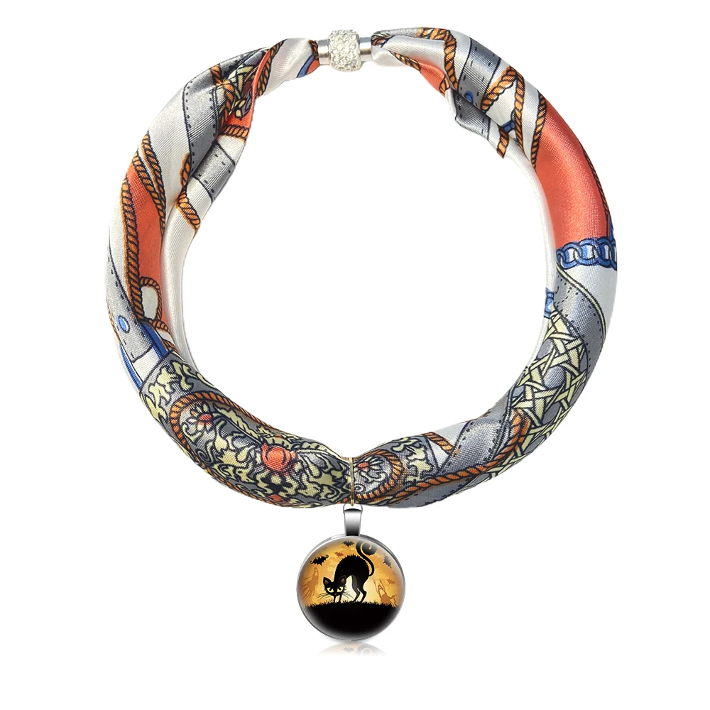 

luxury Scarf Women Necklace Pendant Twill Scarves Color Grid Bag Hair Neck Skinny Plaid Scarves Tie