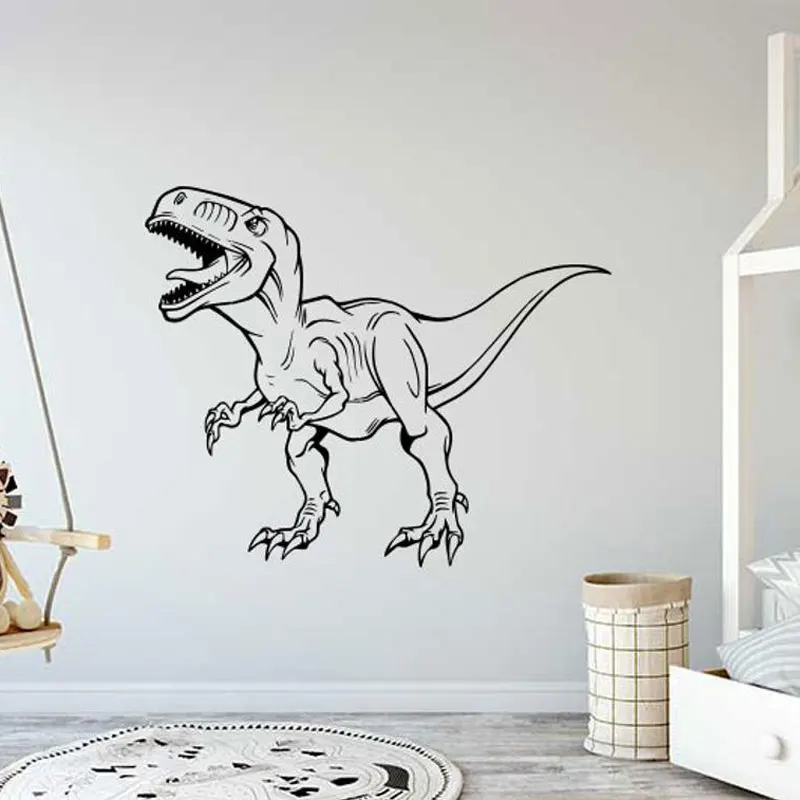

Dinosaur Dino T-Rex Animal Kids Room Wall Sticker Jurassic Park Wall Decals For Childrens Bedroom Playroom Mural Wallpaper Y4519