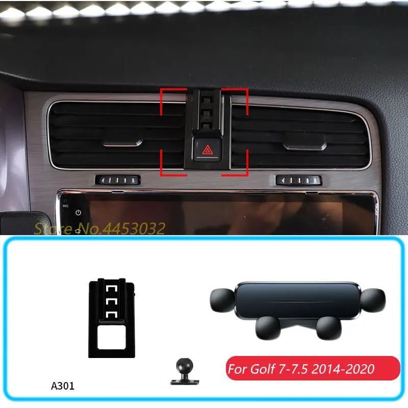 

Держатель Для Телефона В Автомобиль Volkswagen Golf MK7 (2014-2020) С Гравитационным Креплением, Горизонтальный, Для GPS