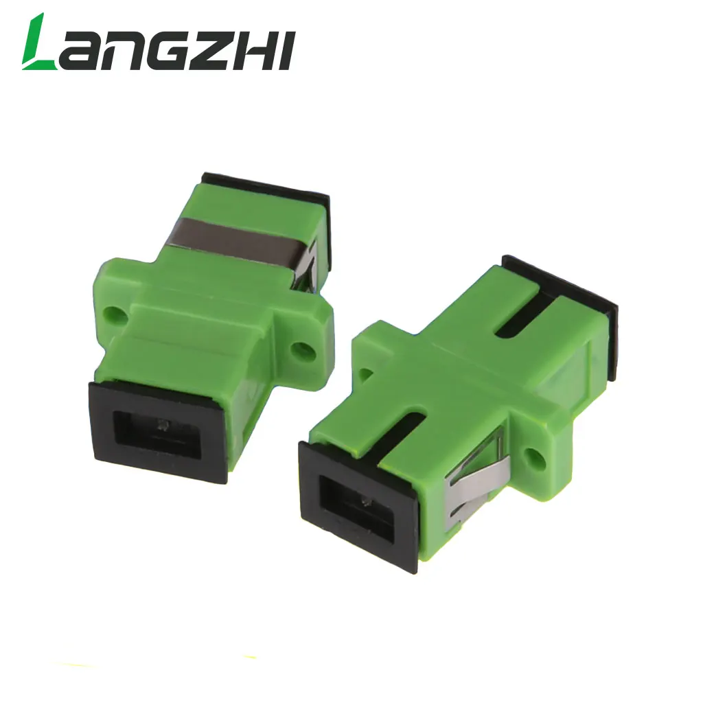 200pcs NEW Hot LANGZHI Split Telecom Grade SC/APC Optical Fiber Connector Adapter Coupler Flange Special TO LSZH