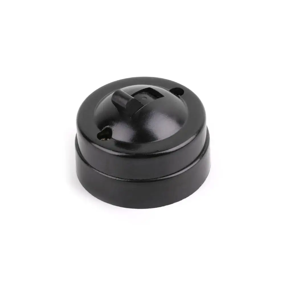 

Retro Single-control Switch Old-fashioned Round Surface Mounted Wall Light Button Switch