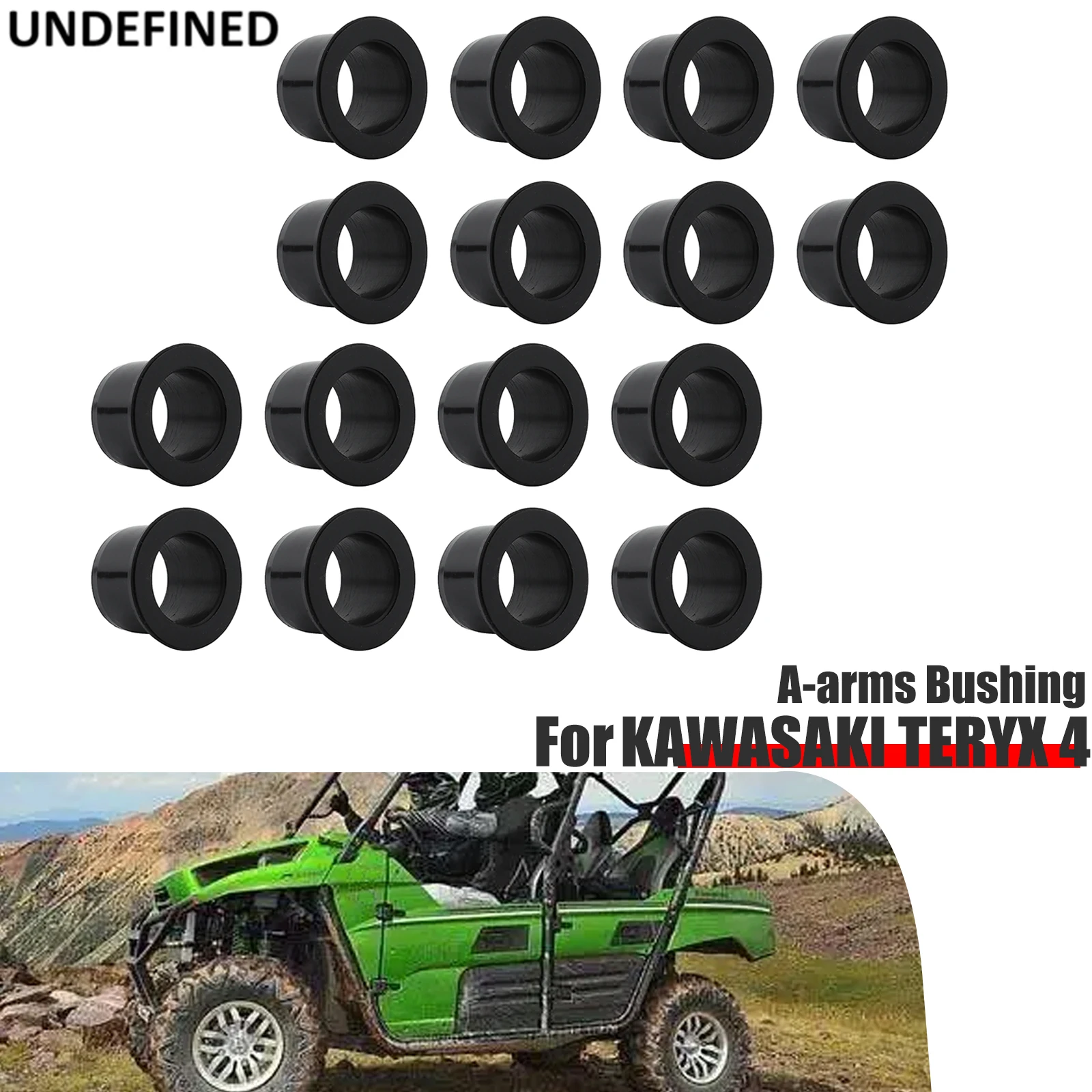

A-Arm Bushing Kit Upper Lower Bushings Front Rear Suspension Black For KAWASAKI Teryx 750 LE Camo TERYX KRF750 800 92139-0231