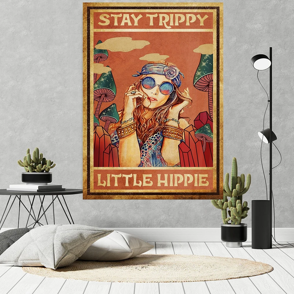 Плакат-плакат для медвежат и девушек в стиле Триппи холст с принтом комната йоги