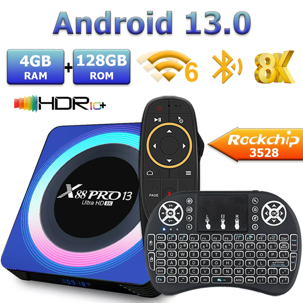 Телеприставка Atonsdeal RK3528 Smart TV Box Android 13