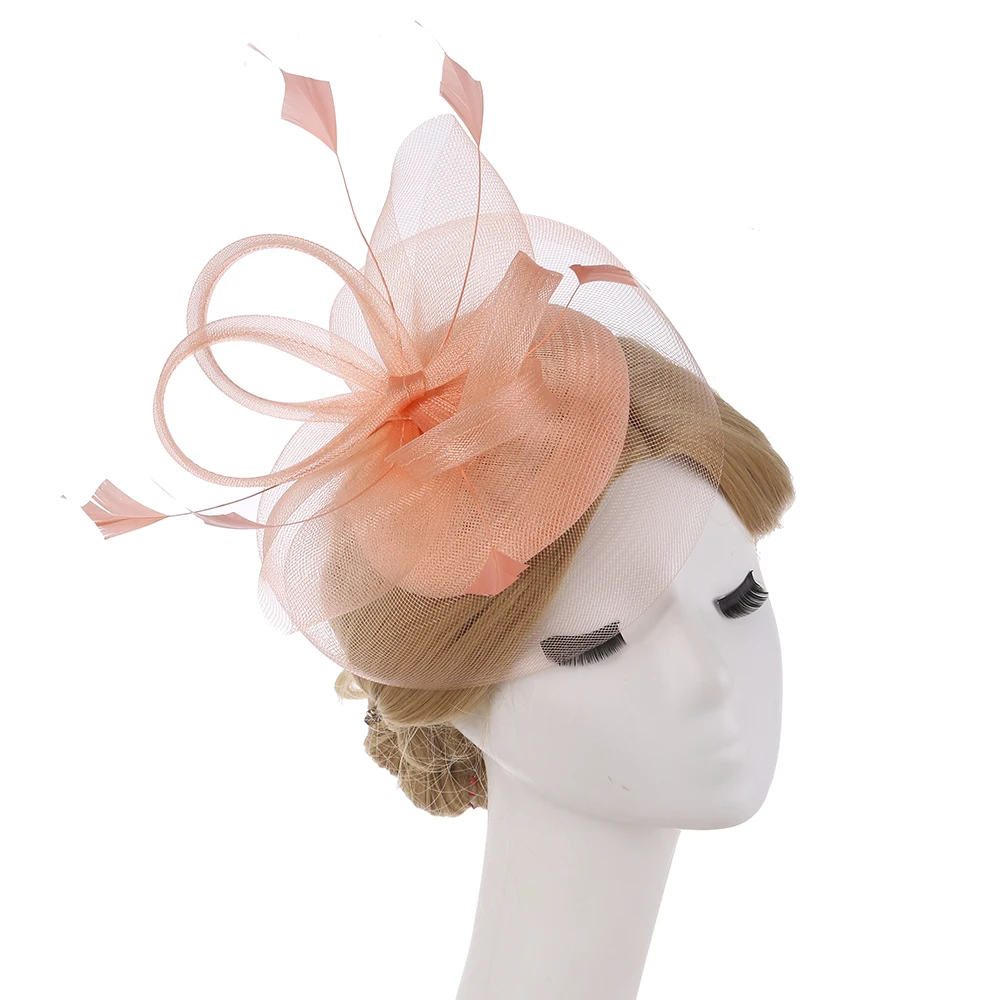 Вуалетка шляпа для женщин ободок волос Свадебный коктейльный сетчатый цветочный