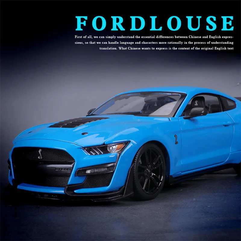 

1:18 New Ford Shelby GT500 Alloy Die Casting Retro Car Model 2020 Custom Edition Classic Car Decoration Collection Gift