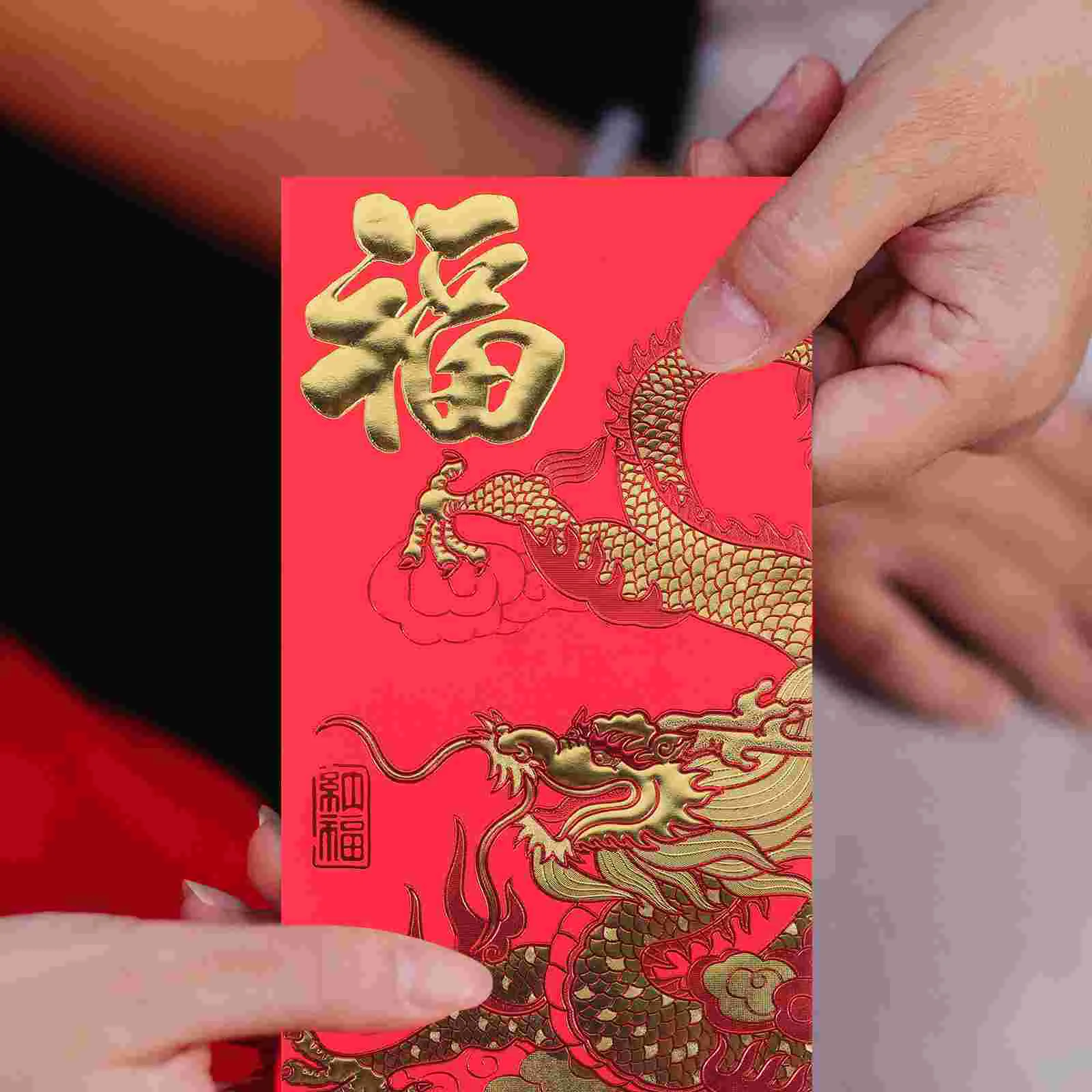 

6 Pcs Chinese New Year Gift Lunar Lai Si Feng Traductores Red Envelopes Paper Elegance