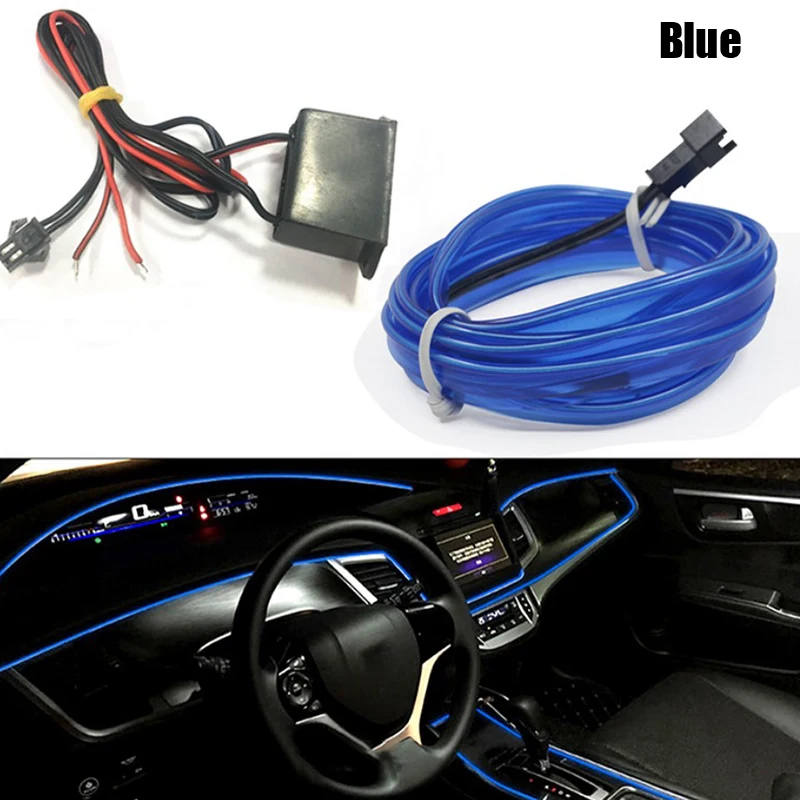 

Светодиодная лента для салона автомобиля, неоновая лампа-гирлянда, 5 метров, USB