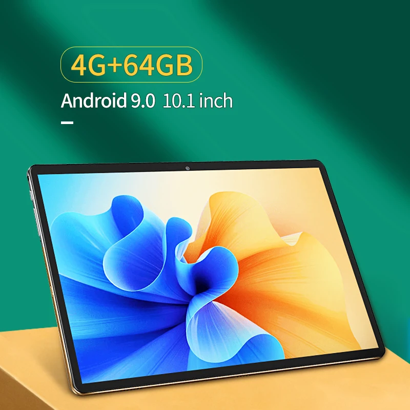 2023 Tablet PC 10.1 Inch 1280*800 IPS Screen 4G+64GB Ten Core Anrdoid 9.0 WiFi GPS Bluetooth Dual SIM Dual Camera 4G Tablet