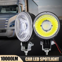 60w led cob work light round led pod light spotlight super bright white amber running light for cars motorcycles trucks trailers