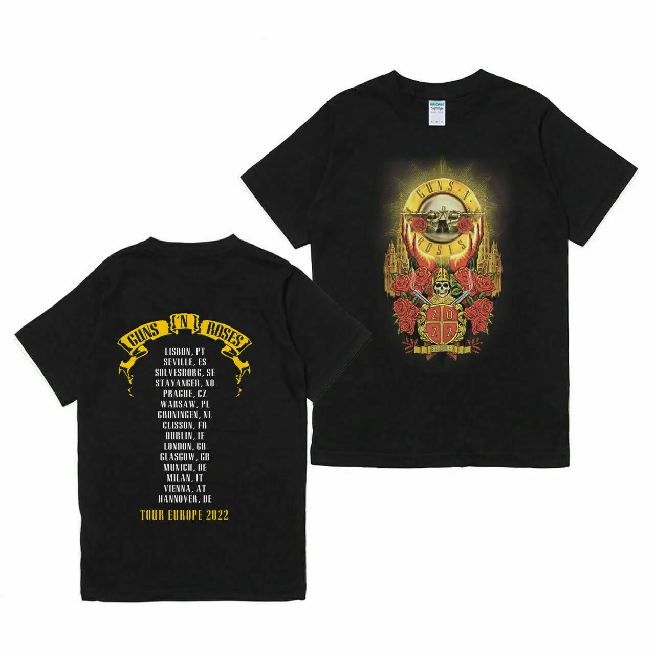 Guns N' Roses We re FN Back TOUR EUROPE 2022 Men T-Shirt S-3XL Cotton