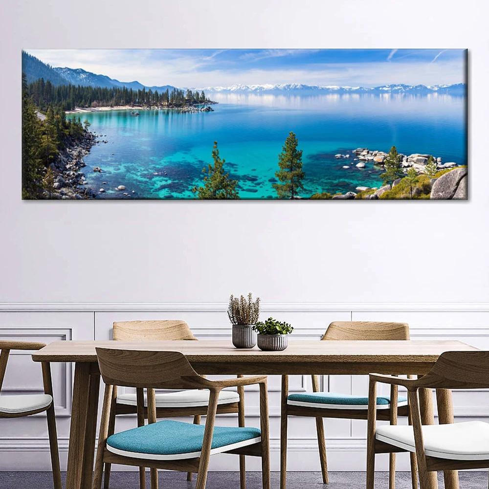 Пейзаж Монтана, панорама, гора, озеро, накидка, холст, картина, природный пейзаж, картины, постеры, настенное искусство для украшения гостиной