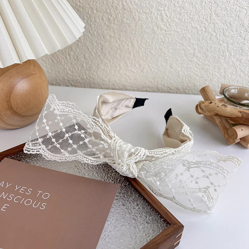 

Новинка 2022, женские повязки для волос в Корейском стиле, кружевные повязки на голову в стиле ретро, модные аксессуары для волос для девочек