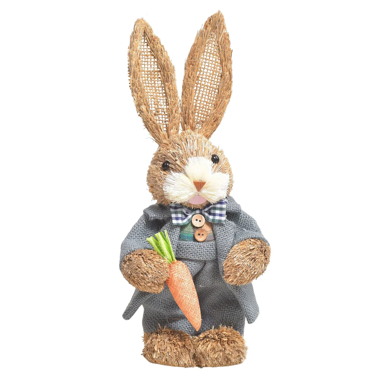 

New Cute Straw Rabbits Bunny Decorations Easter Party Home Garden Wedding Ornament Photo Props Crafts 1Pc