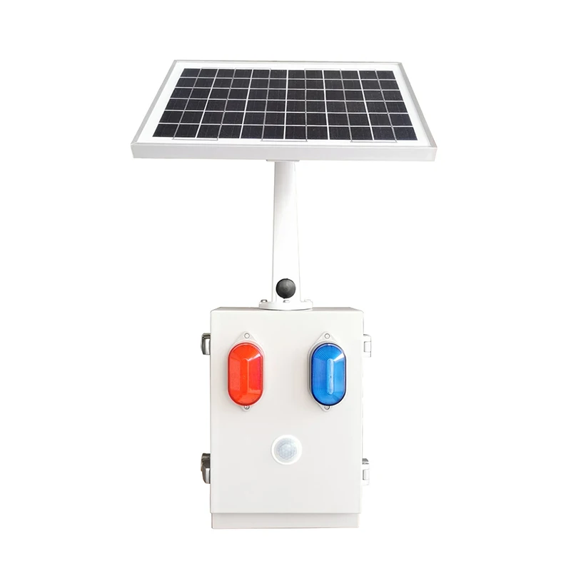 

20Watt High decibel Audible and Visual Alarm Waterproof IP65 Strobe PIR Solar Energy Warning Siren