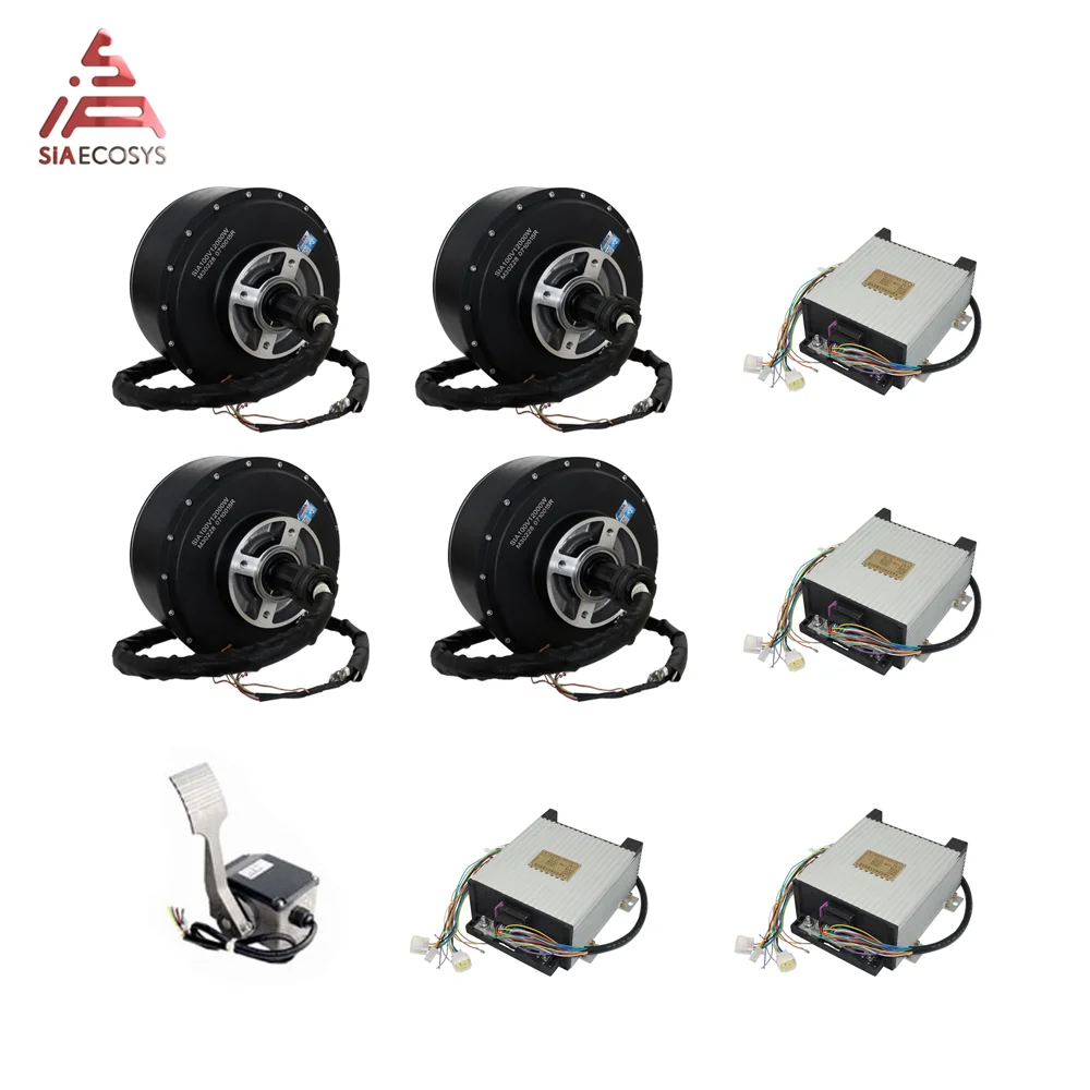 QSMOTOR 4wd 273 12000W V4 96V 146kph Hub Motor High Power With SIAPT96800 Controller Power Train Kits For Electric Car SiAECOSYS