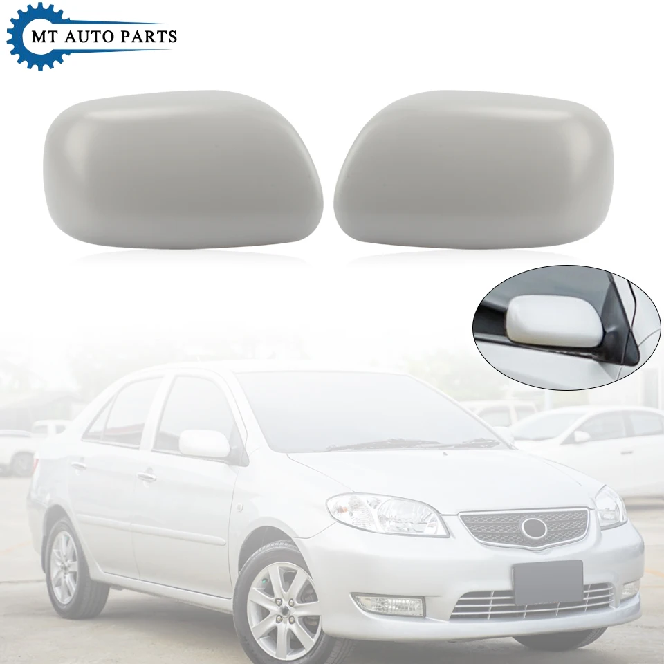 

MTAP Car Outside Wing Side Mirror Cover Rearview Case Housing Lid Shell For Toyota Soluna Vios NCP4 AXP4 2002-2007 Unpainted