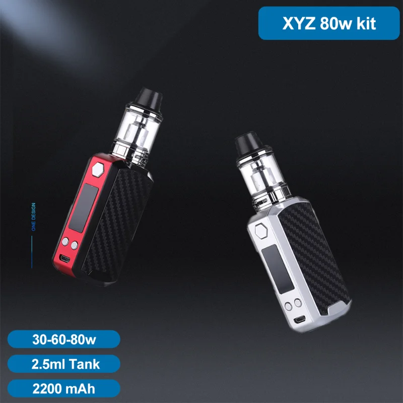 

Electronic Cigarette 80W Box Mod Kit 2200Mah Build-In Battery Vape 2.5ml Atomizer Huge LED Display Hookah Vapor Vape Pen Liquid