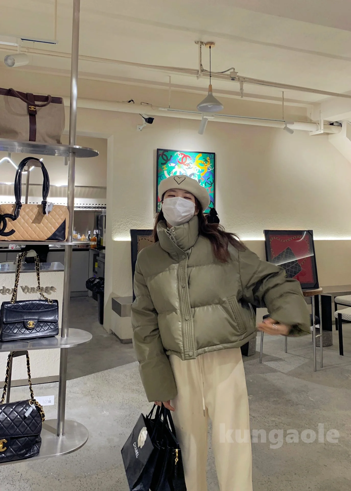 Черная раскладная куртка из искусственной кожи для женщин зимние пальто толстый