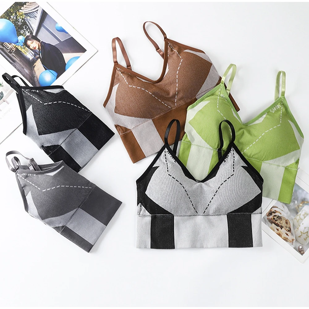 

Women U-shaped Tube Top Bra Seamless Beauty Back Sports Bras Wrapped Chest Anti-light Ladies Bralette Fitness Top Underwear