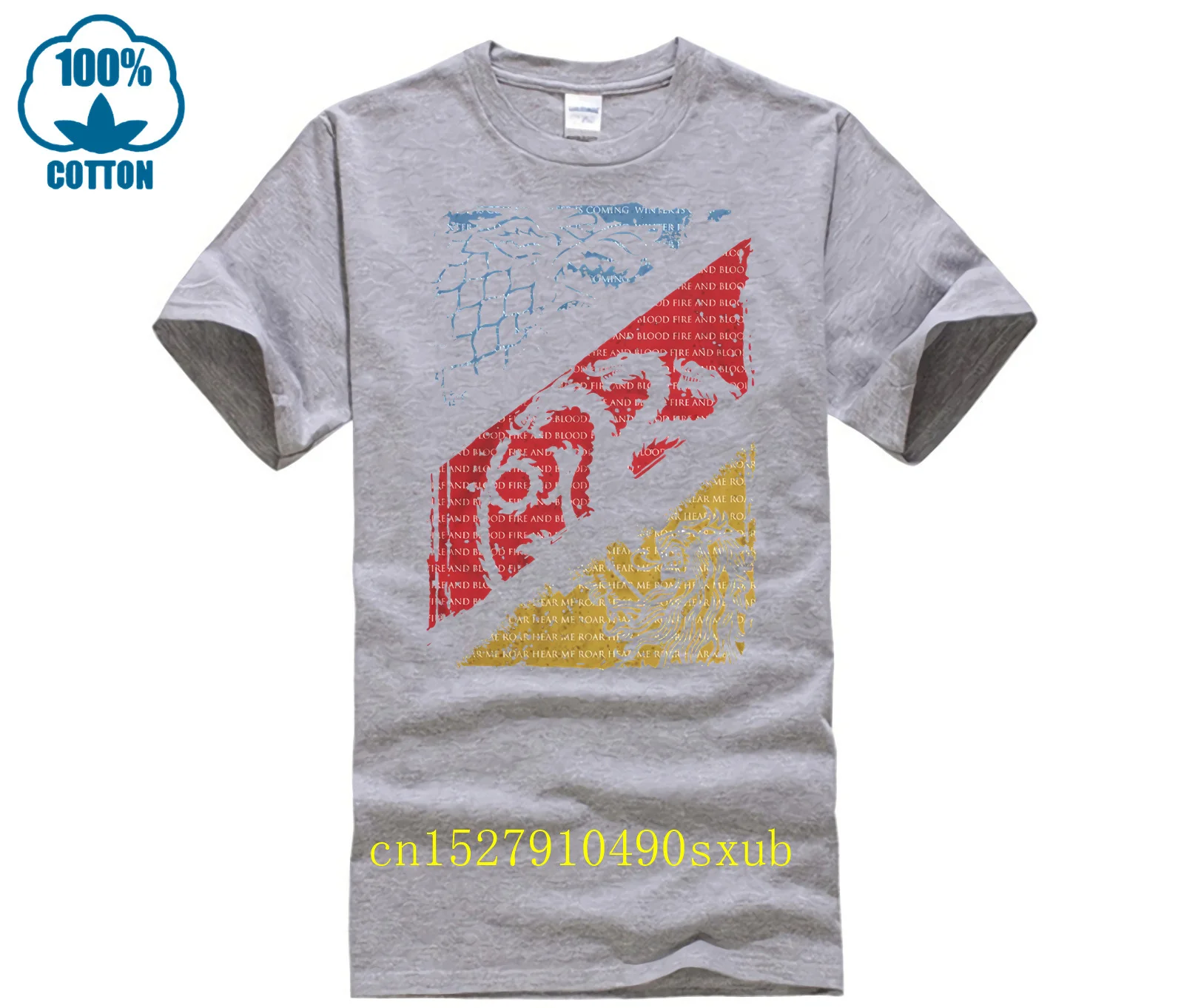 80S Vintage Fashion Game Of T Shirt Thrones fan Movie House Stark Tee Targaryen lannister shirt Homme Short Sleeves