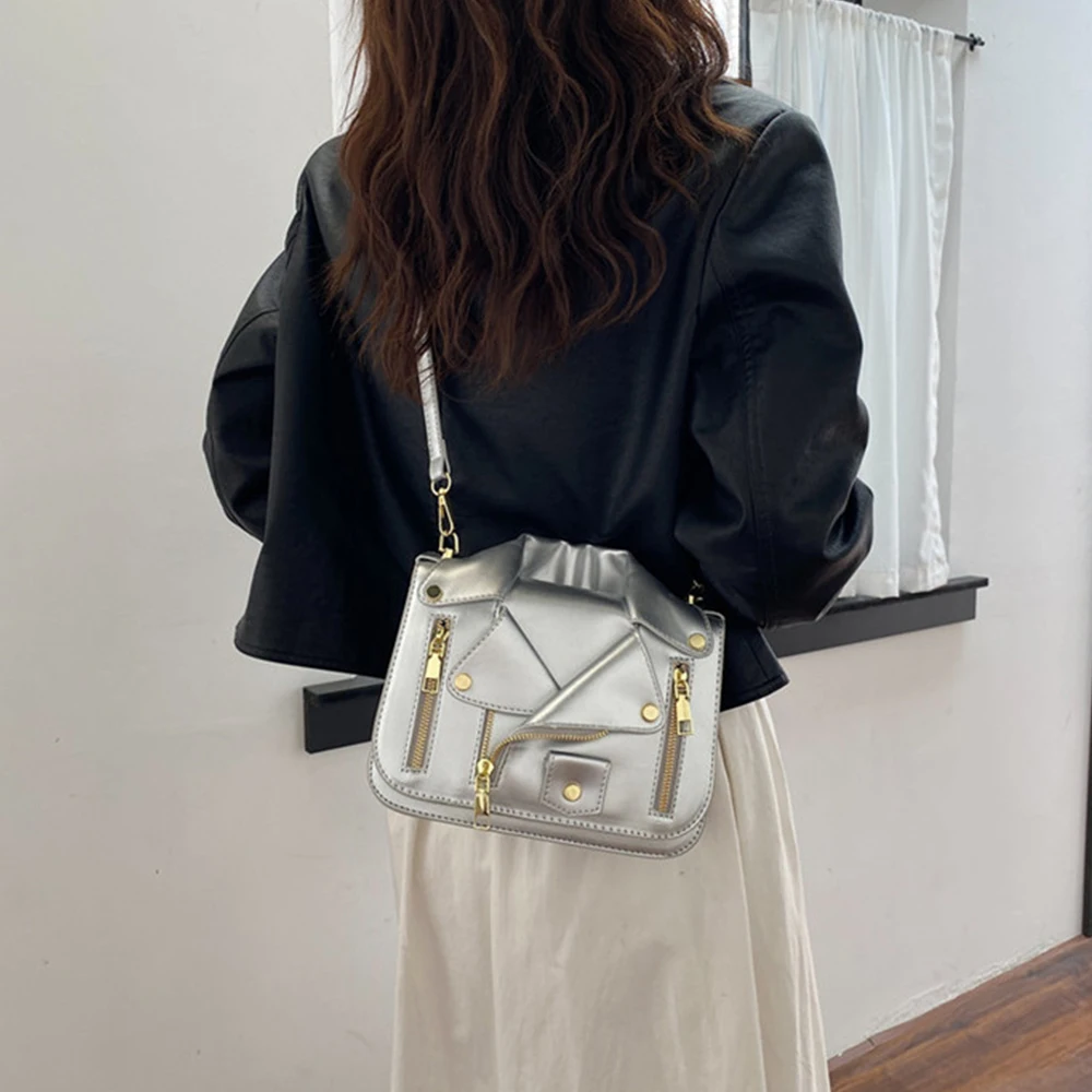 Harajuku Jacket Design Crossbody Bags for Women Cute Coat Shoulder Bag Mini Box Purses and Handbags Rivet Designer Bag Girls New