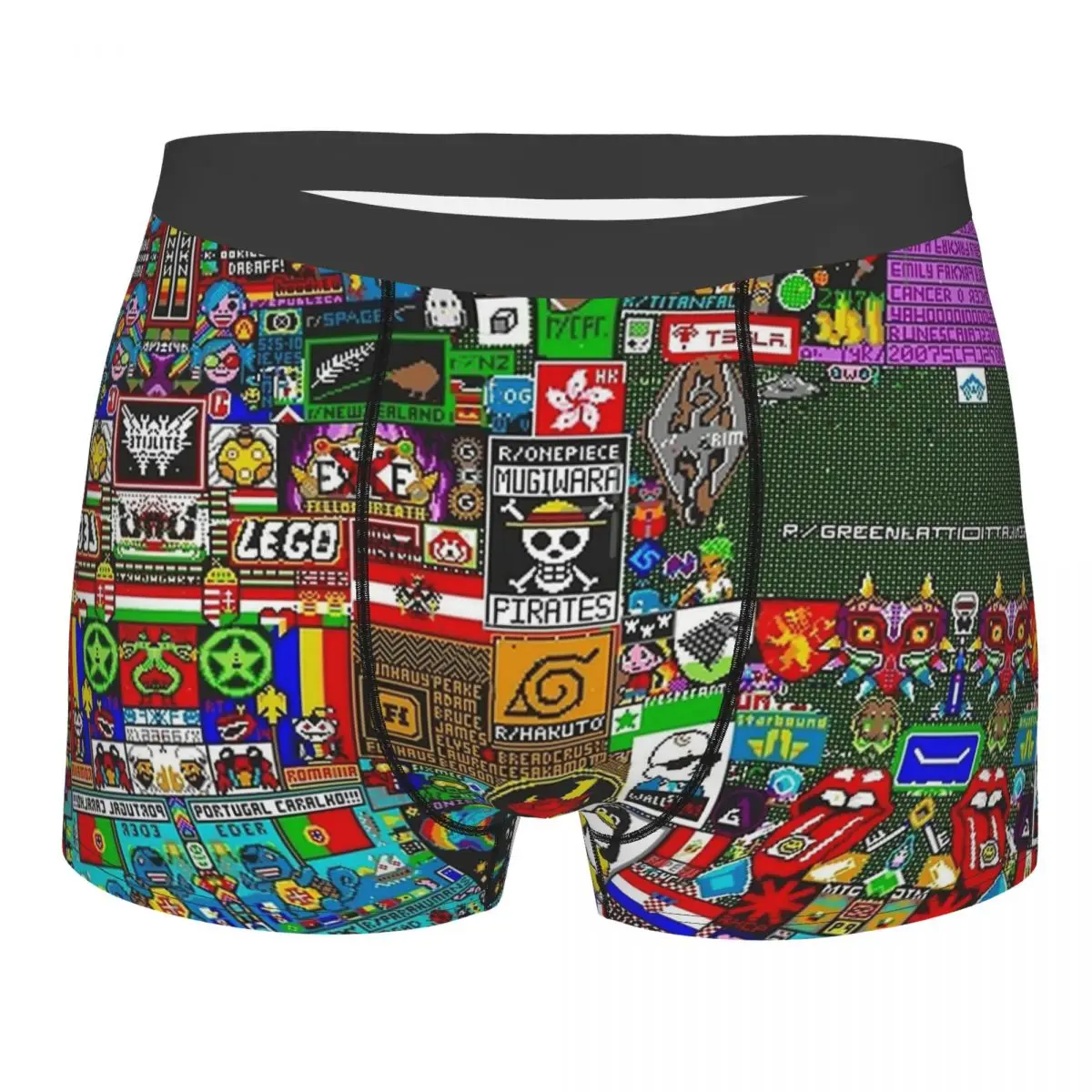 

Final Image Reddit R Place Pixel Art Underpants Breathbale Panties Male Underwear Sexy Shorts Boxer Briefs