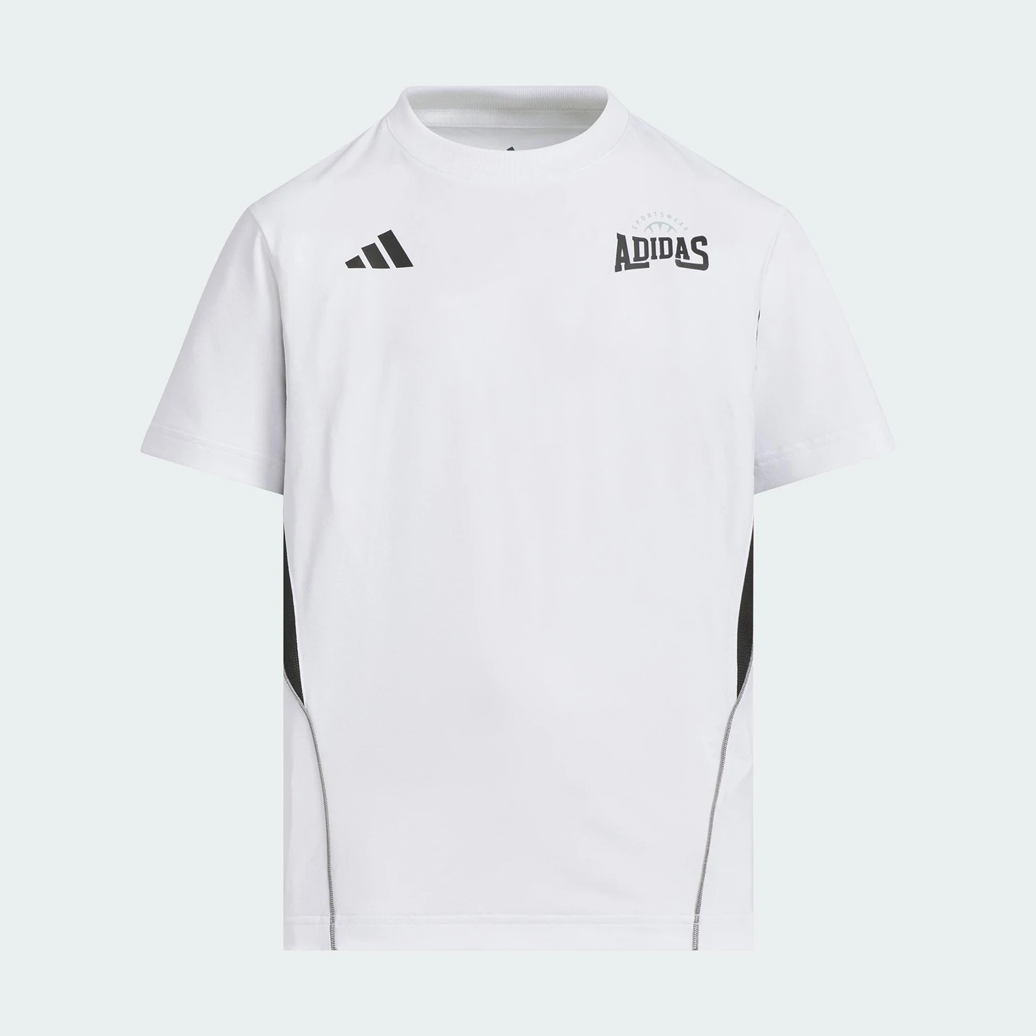 Фото Оригинальная детская дышащая повседневная рубашка Adidas JK SS TEE с круглым вырезом и короткими рукавами KC1540 №1