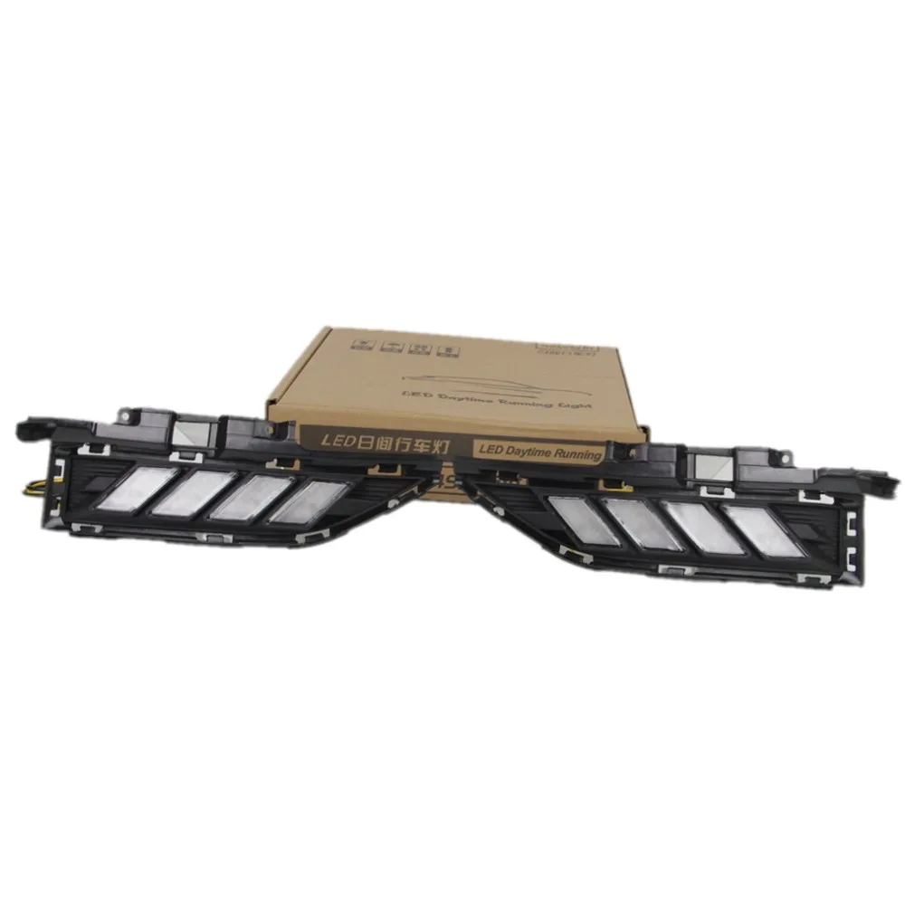 

Дневные ходовые огни July King, чехол для Hyundai Kona Encino 2018-2021 светодиодный передний бампер DRL + желтые Сигналы поворота