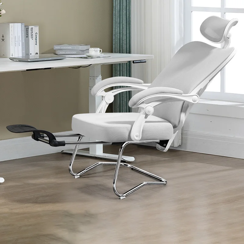 

Nordic Neck Support Work Chair White Luxury Swivel Comfort Gaming Office Chair Handle Roller Sillas Para Escritorios Furniture
