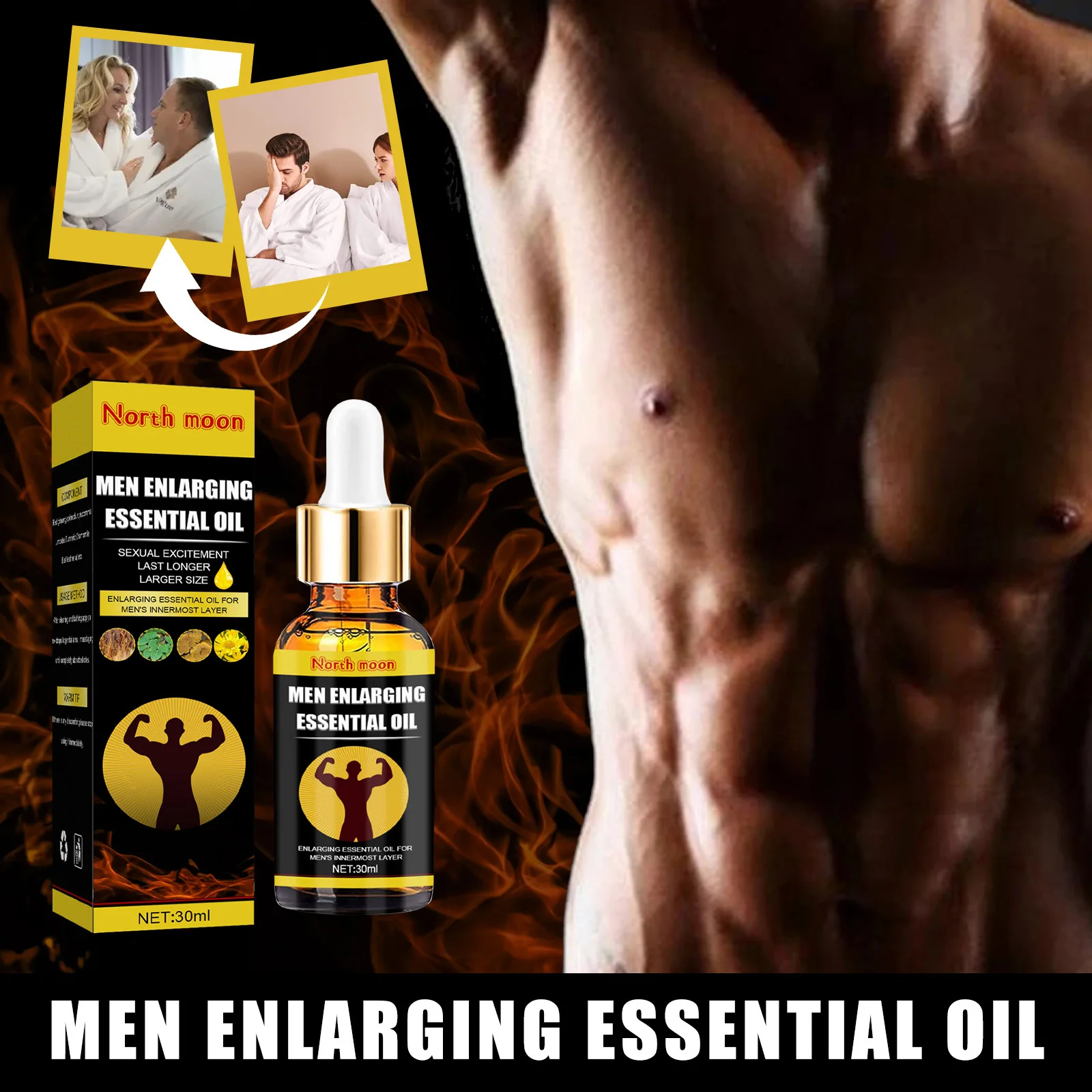 Men's Penis Enlargement Massage Essential Oil Men's Body Massage Nursing Care Stimulate Vitality Strong Delayed Ejaculation 18+