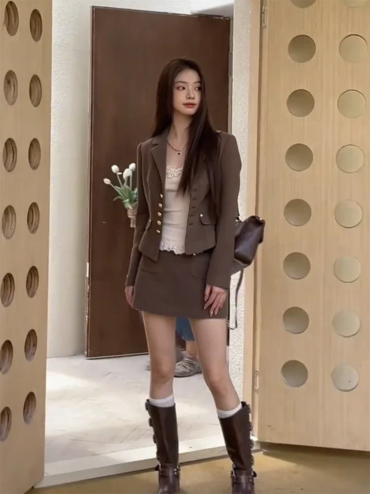 Женский шерстяной Блейзер элегантное пальто в французском стиле осенне-зимний