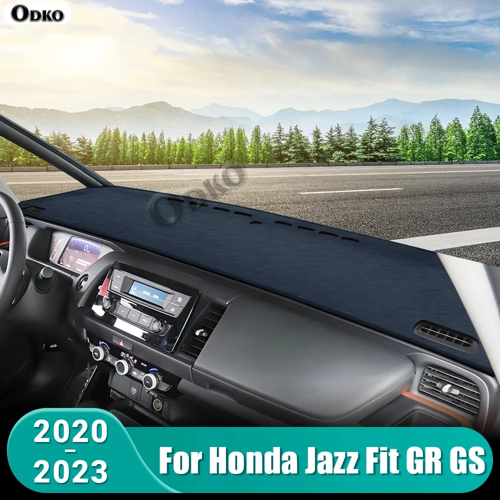 Фото Для Honda Fit Jazz MK4 GR GS 2020 2021 2022 2023 2024: Накладка на приборную панель, солнцезащитный коврик, противоскользящая подкладка, аксессуары №2