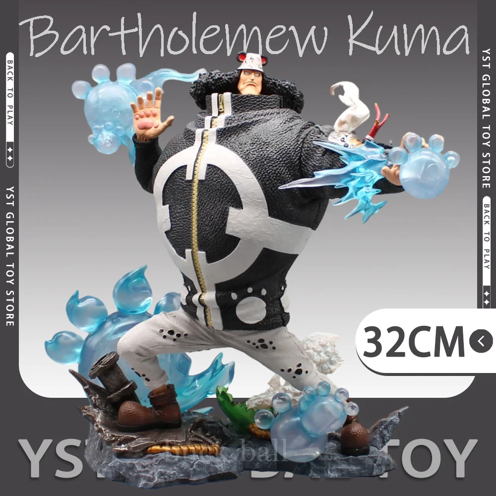 

32cm Bartholemew Kuma Anime Figure One Piece Figures Luminous Kuma Figurine GK Pvc Statue Model Doll Collectible Kids Toy Gift