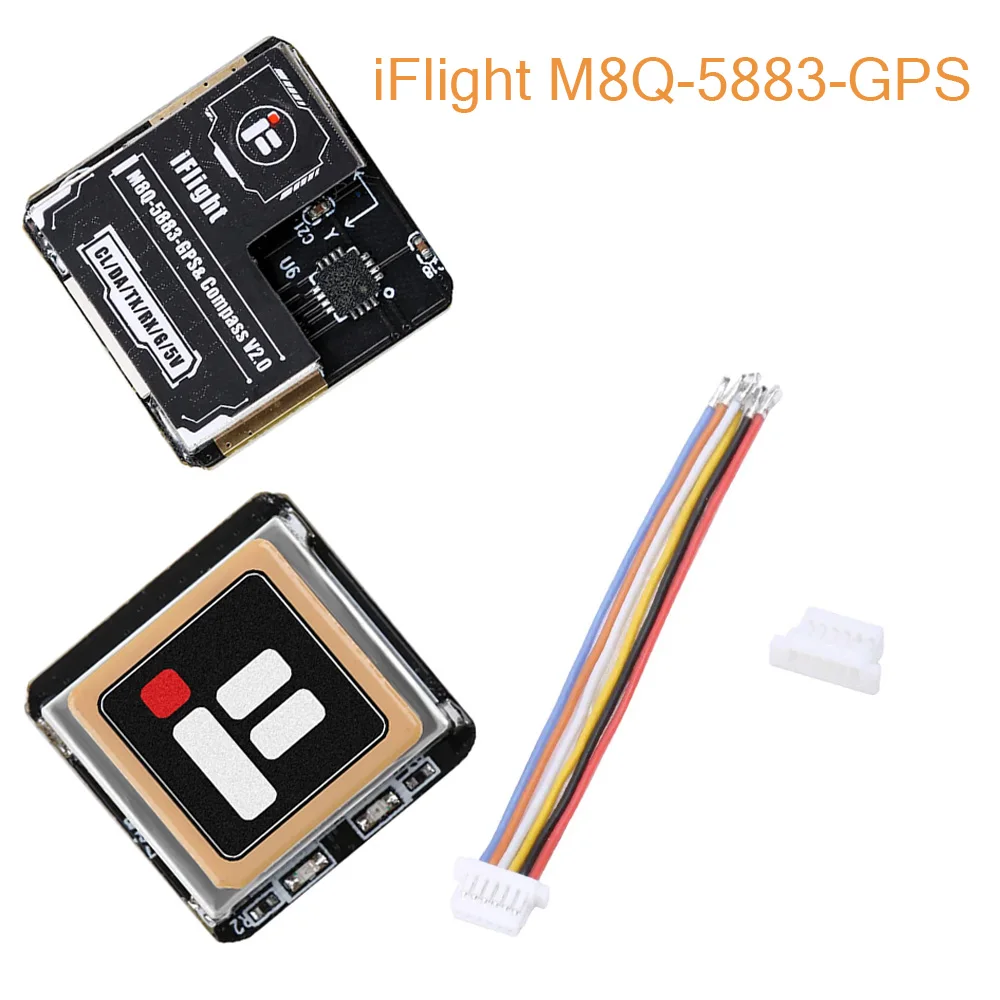 

IFlight FPV M8Q-5883-GPS Module V2.0 Integrate Compass Module QMC5883L Built-in TCXO Crystal and Farad Capacitor