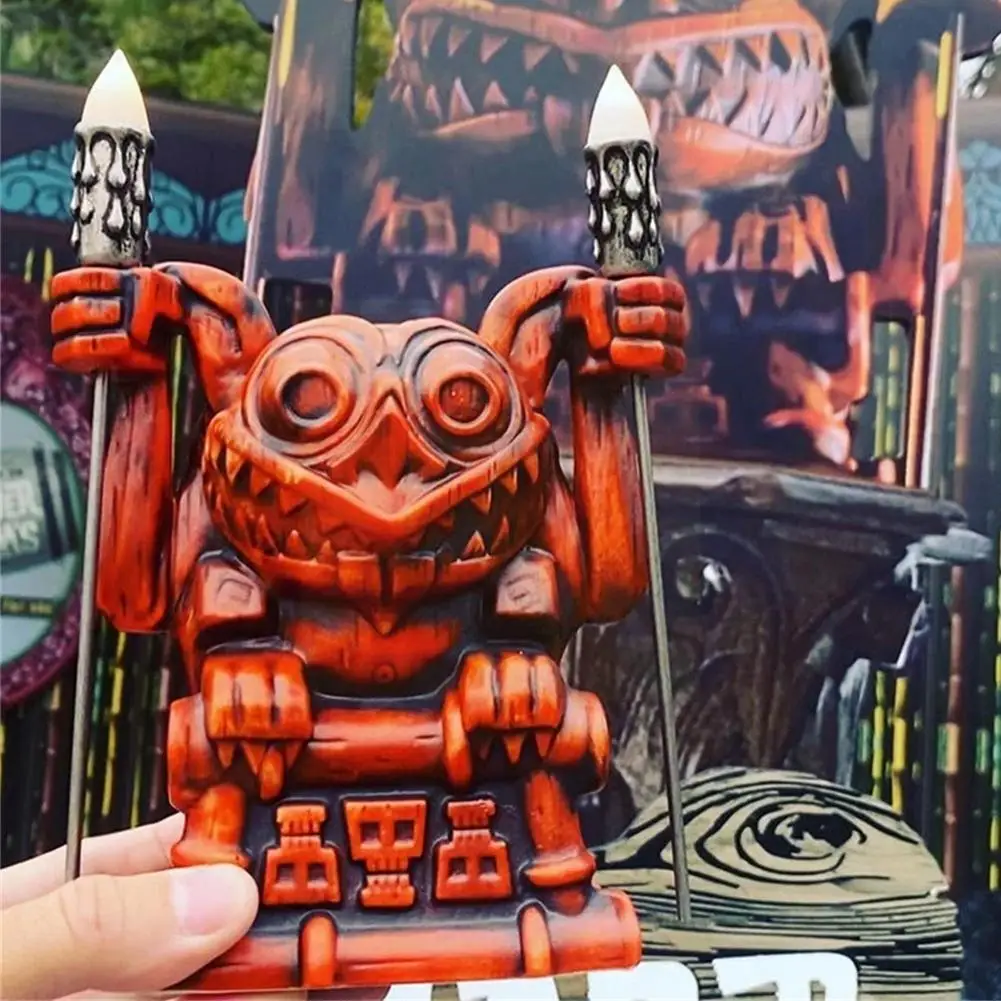 

Haunted Mansion Gargoyle Tiki Cup Mug Gargoyle Ornaments Steel Drinkable Decoration For Home 2022 New Year Decor Gift M5z6