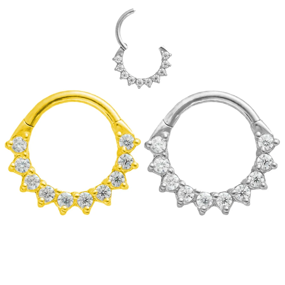 Трапециевидная перегородка 100% 316L из хирургической стали кольцо для пирсинга