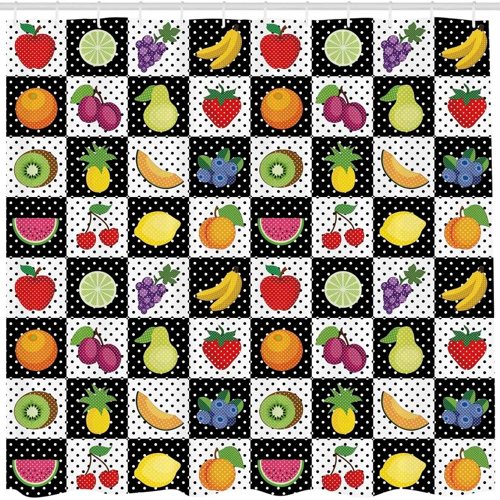 Кухонные фрукты и овощи натуральные продукты с точками шахматы квадратные фоны