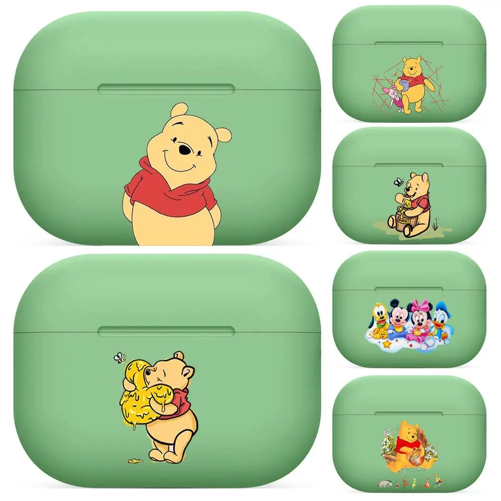 

Disney Cute Pooh For Airpods pro 3 case Protective Bluetooth Wireless Earphone Cover Air Pods airpod case air pod cases green 1