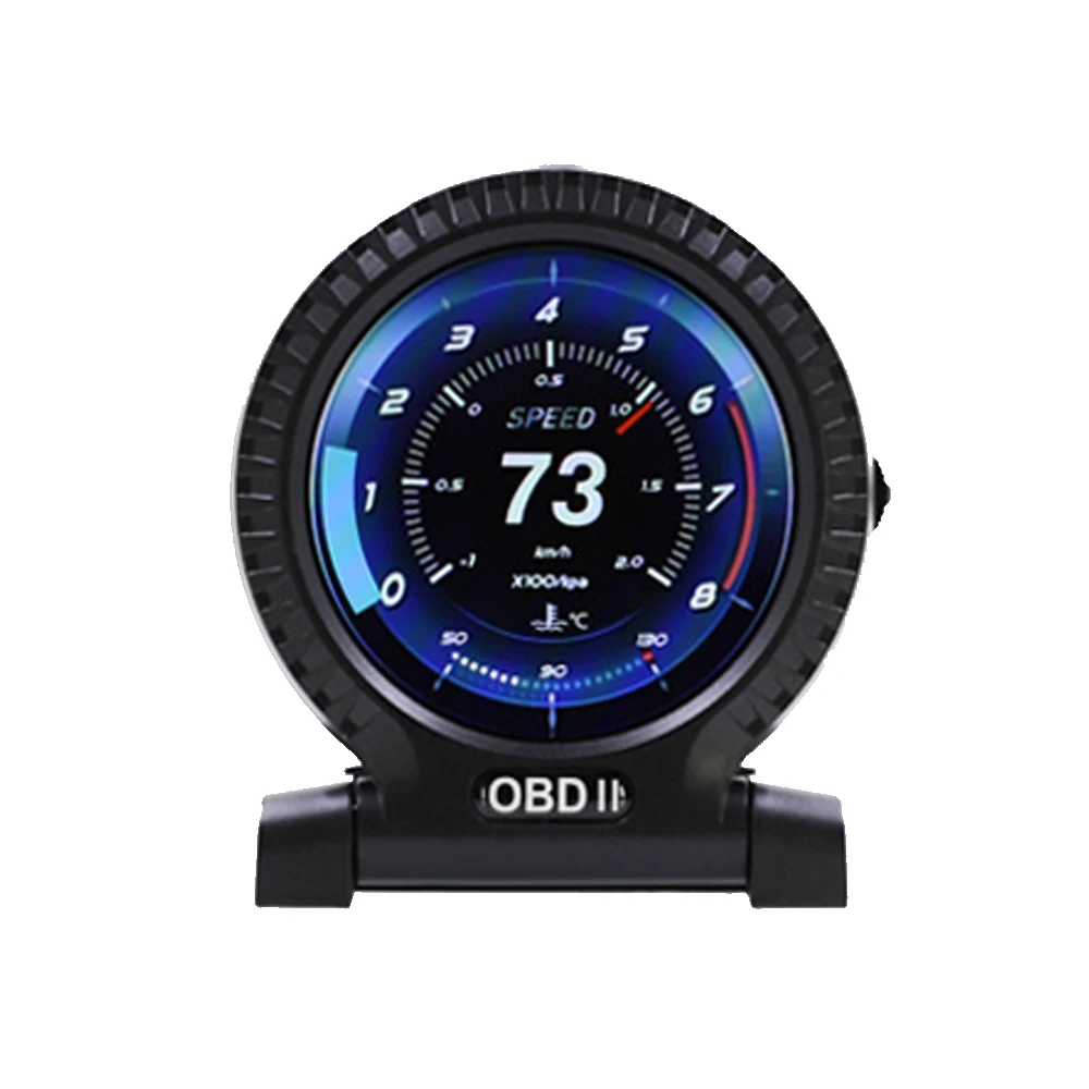 

VJOYCAR Obd gauge Digital Circle Surface LCD Meter Car hud up Display V10 OBD2 Hud Auto Speedometer Over Speed