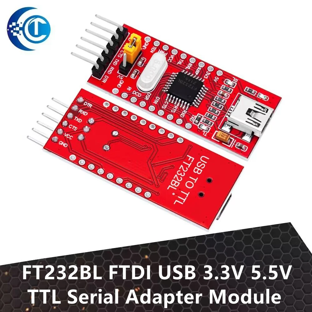 Модуль последовательного адаптера FT232BL FTDI USB 3,3 В 5,5 В в TTL, мини-порт USB в TTL модуль FT232RL, улучшение, 1 шт.